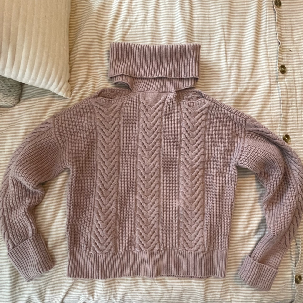Paige cold shoulder sweater.